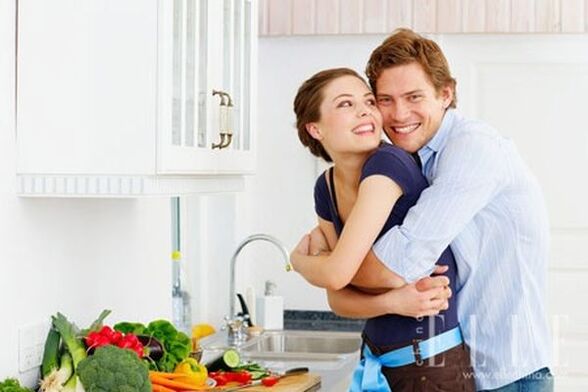 Happy married couple